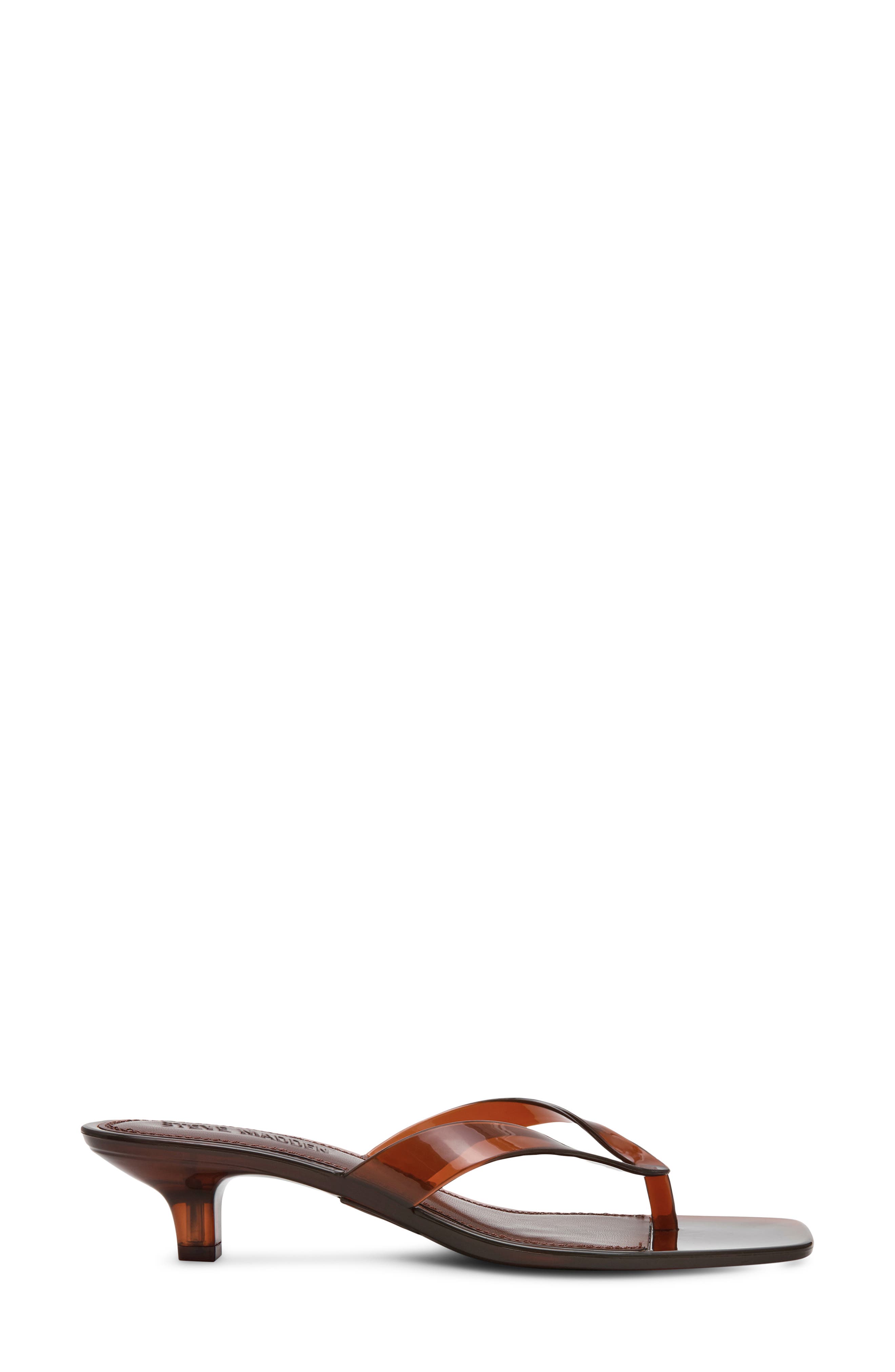 Tracie Kitten Heel Flip Flop, Alternate, color, BROWN
