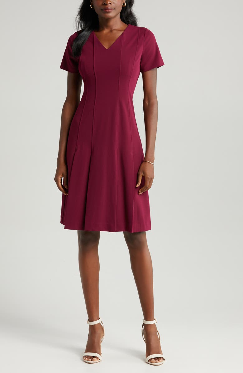 Tahari ASL V-Neck Dress, Alternate, color,