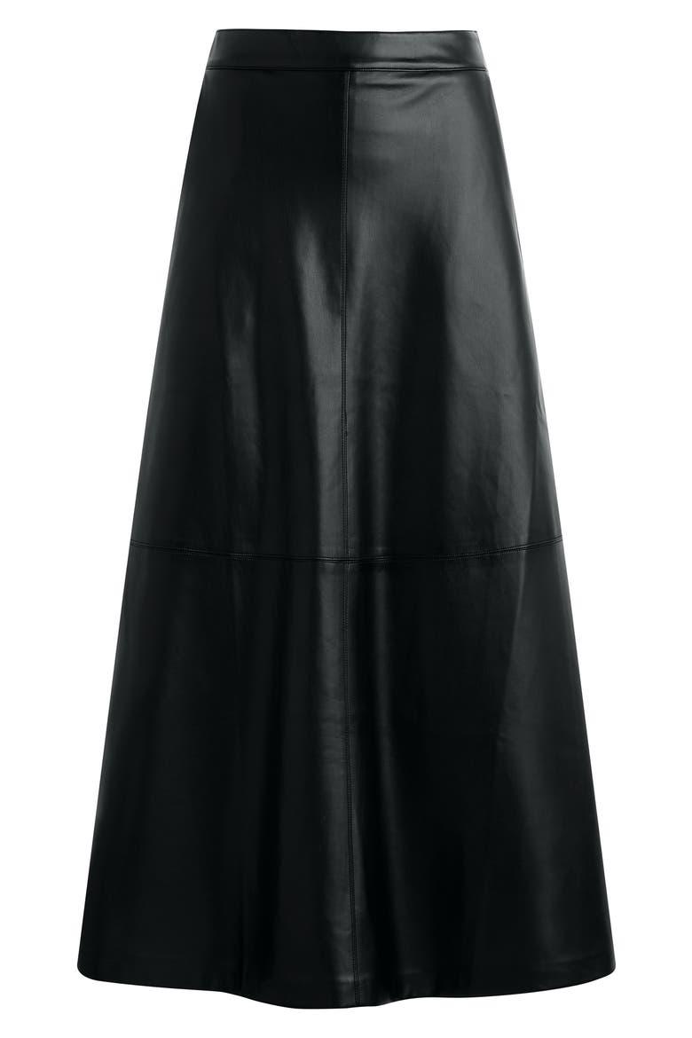 The Tavi Faux Leather Maxi Skirt, Alternate, color, BLACK