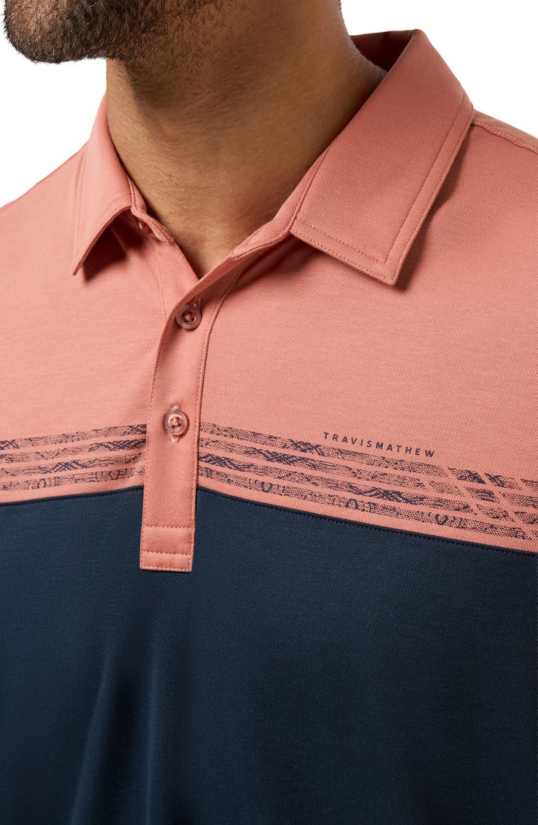 TravisMathew Society Rule Cotton Blend Polo, Alternate, color, Brick Dust