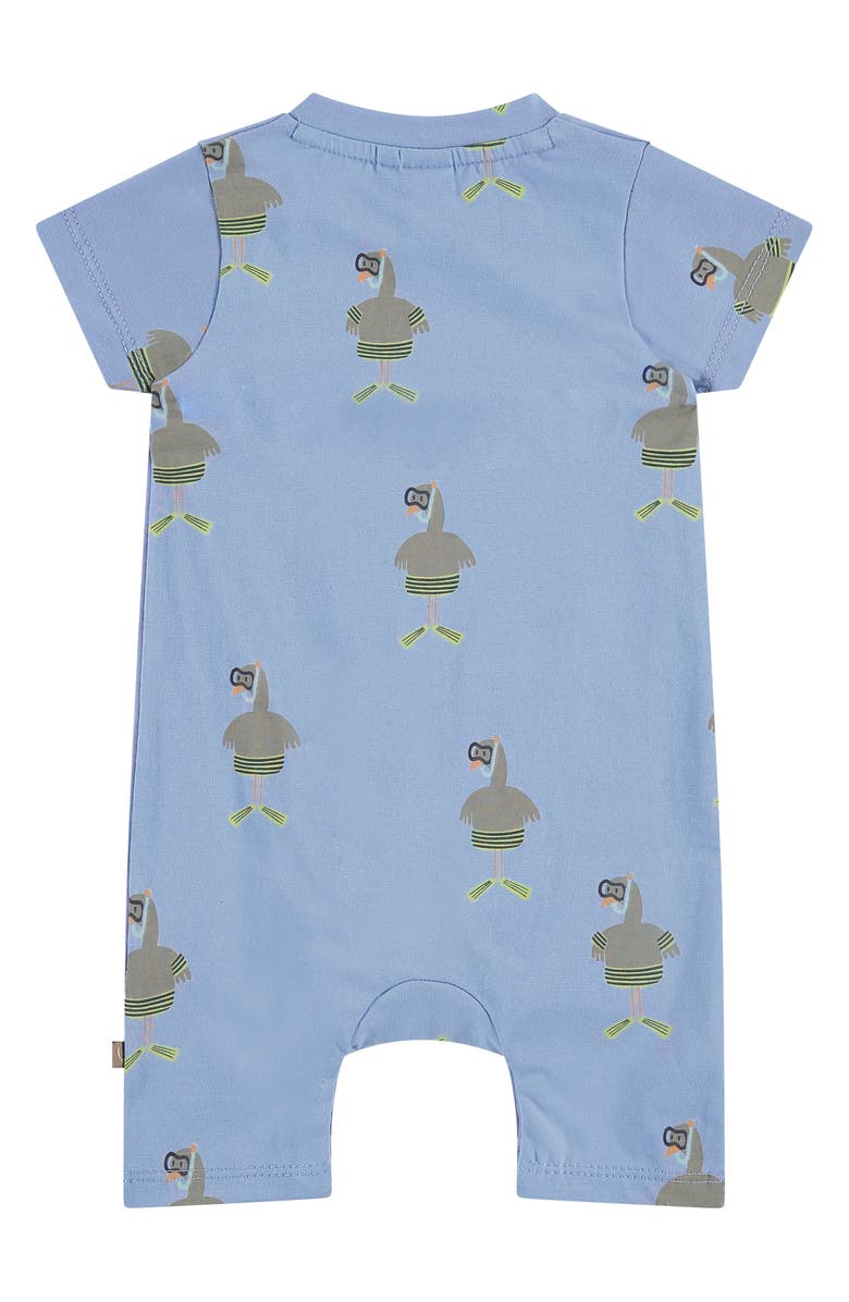 BABYFACE Print Stretch Cotton Romper, Alternate, color,