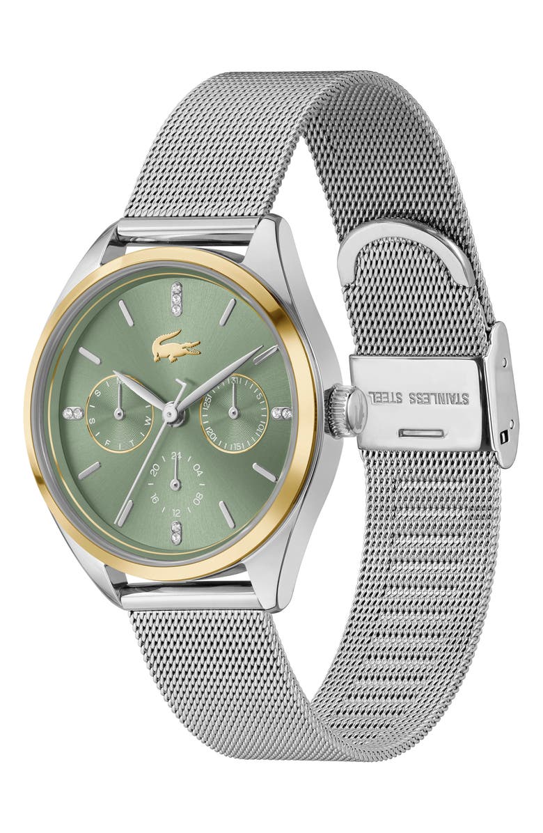 Lacoste Atena Multifunction Mesh Strap Watch, 34mm, Alternate, color,