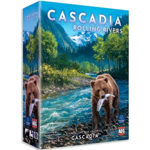 Cascadia Rolling Rivers Puzzly Fliprollwrite Board Game