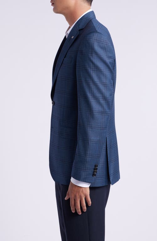 Ted Baker London Jay Slim Fit Plaid Wool Sport Coat In Teal