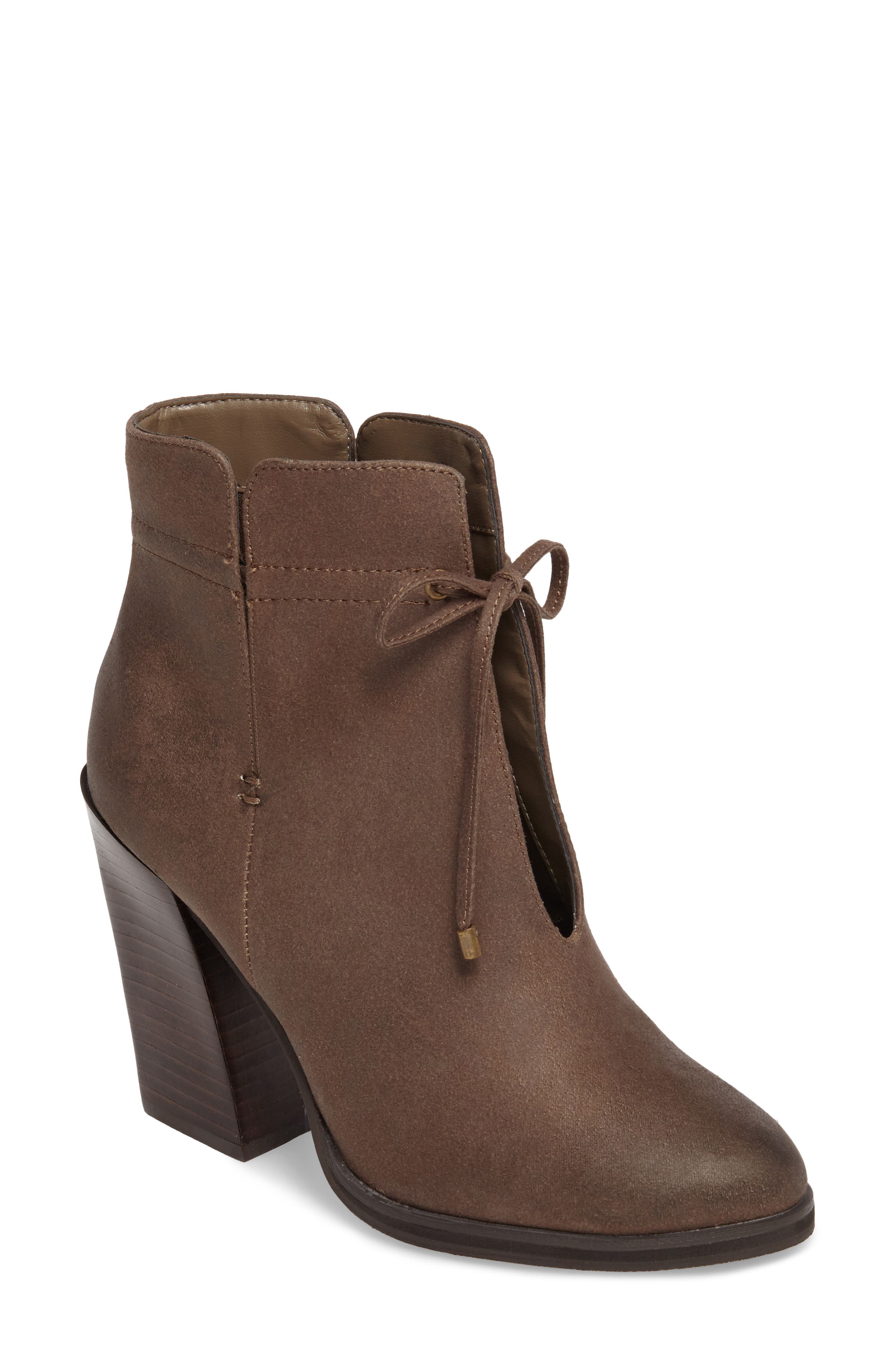 Chick Flick Bootie, Main, color, TAUPE FAUX LEATHER