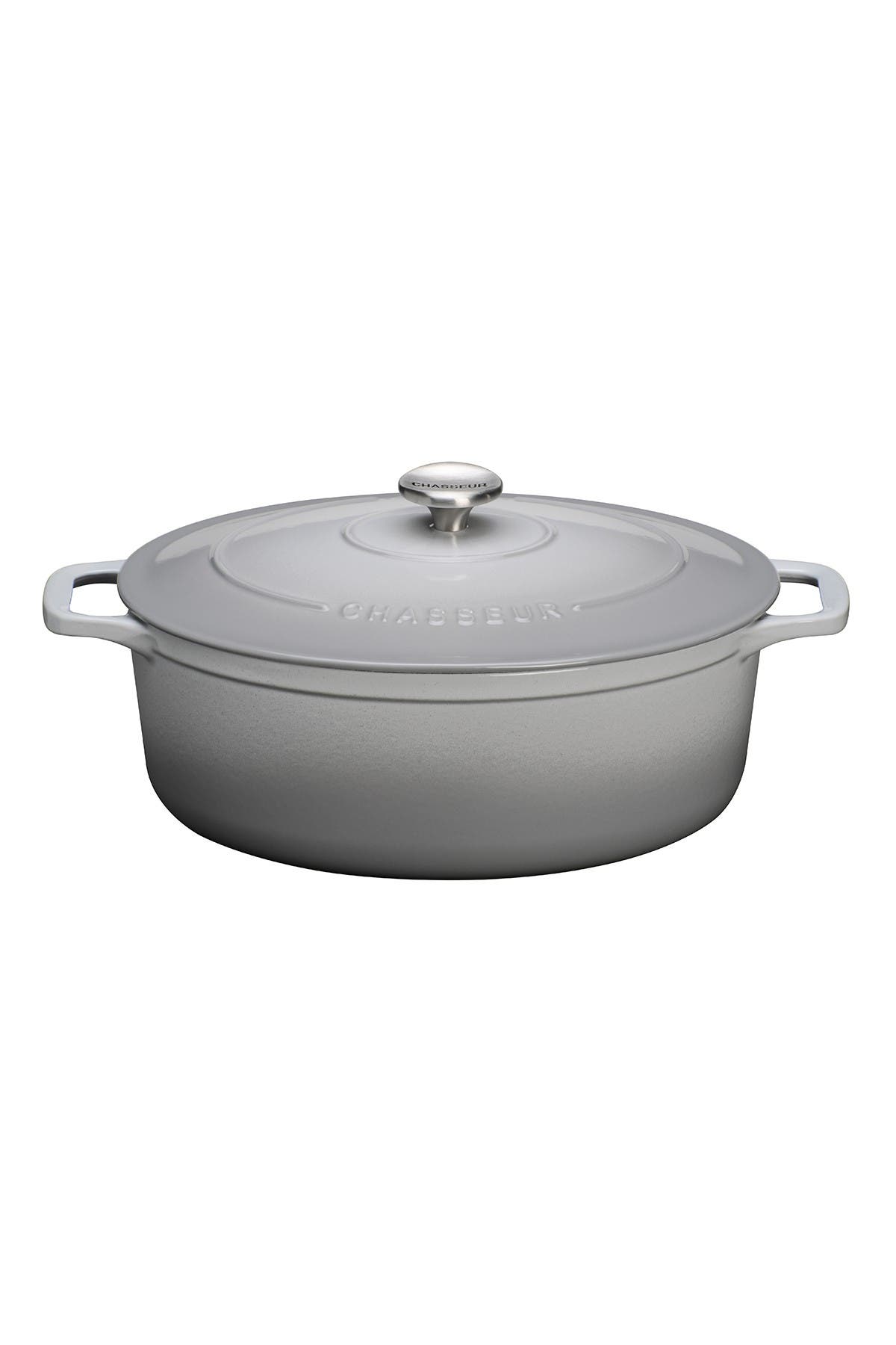 CHASSEUR Chausseur French 7.25-Quart Enameled Cast Iron Oval Dutch Oven ...