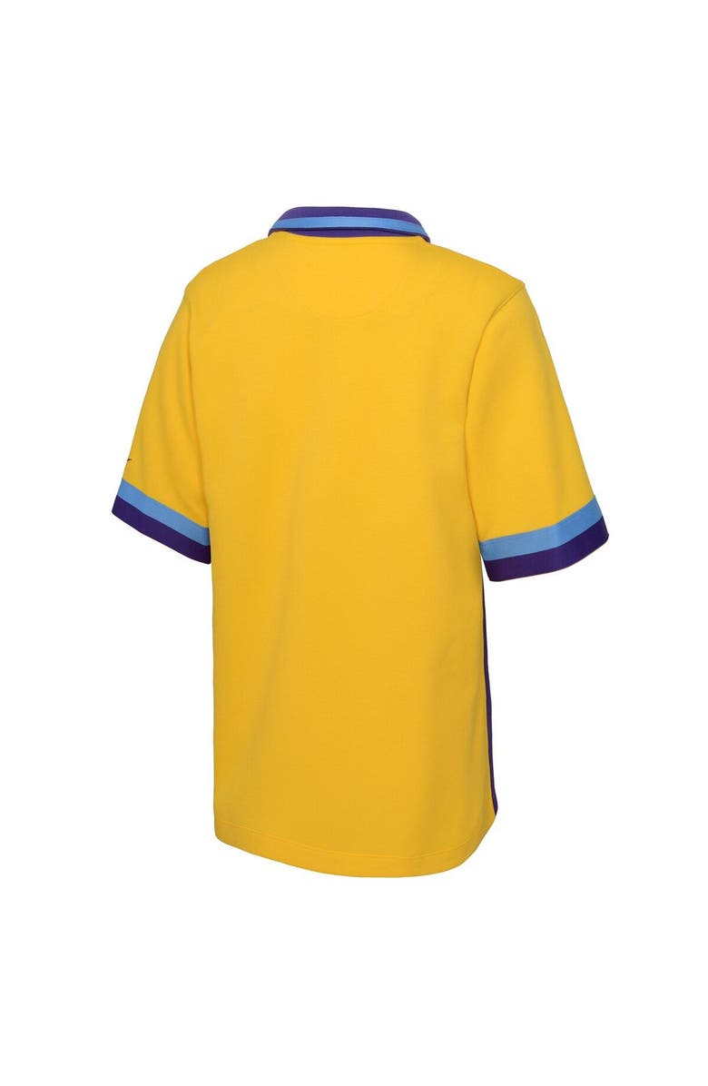 Nike Youth Nike Gold Los Angeles Lakers 2021/22 City Edition Therma Flex Short Sleeve Collar Jacket, Alternate, color, 