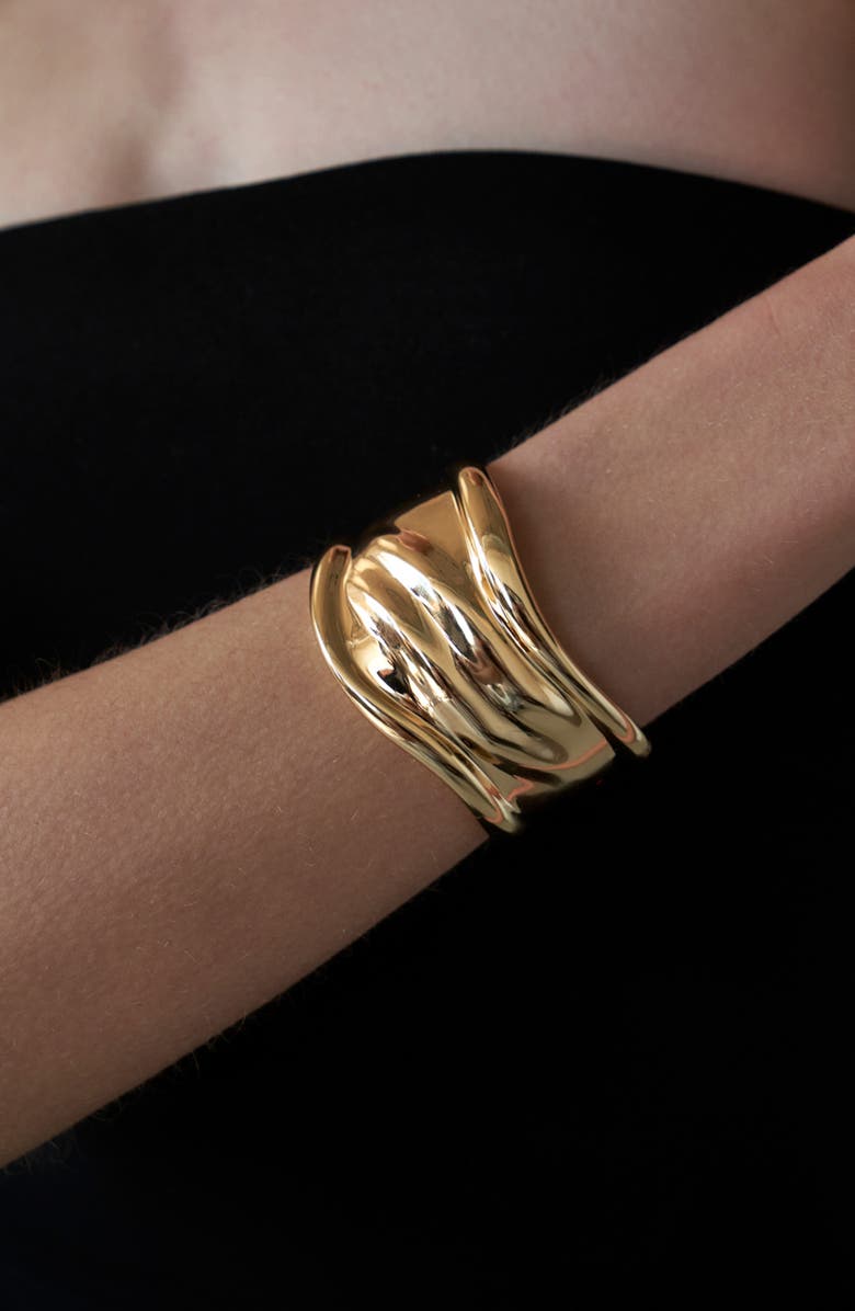 LILI CLASPE Adva Cuff Bracelet, Alternate, color, Gold