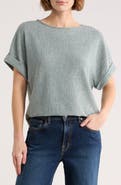 MAX STUDIO Short Sleeve Ribbed T-Shirt