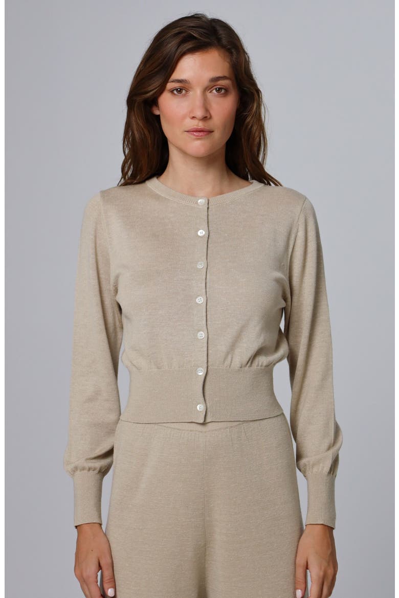 Liora Knitted Cardigan, Main, color, beige
