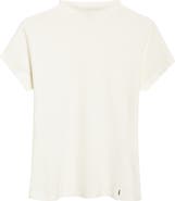 BOSS Ecrei Mixed Media Cotton T-Shirt