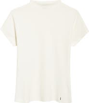 BOSS Ecrei Mixed Media Cotton T-Shirt