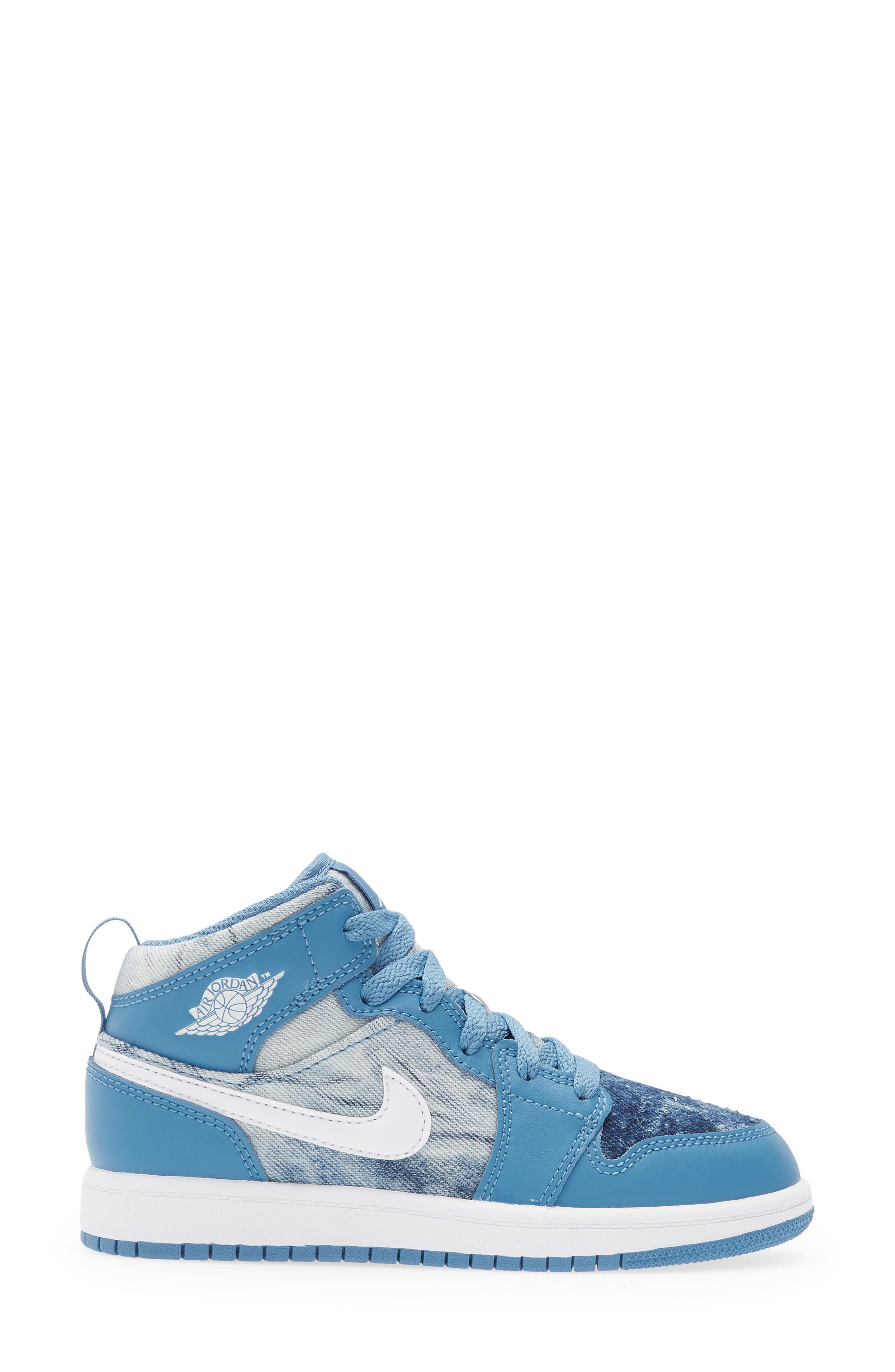 Air Jordan 1 Mid SE Basketball Sneaker, Alternate, color, DUTCH BLUE/ WHITE