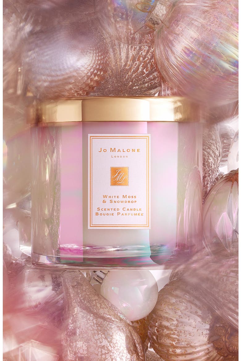 White Moss & Snowdrop Scented Candle, Alternate, color, NO COLOR