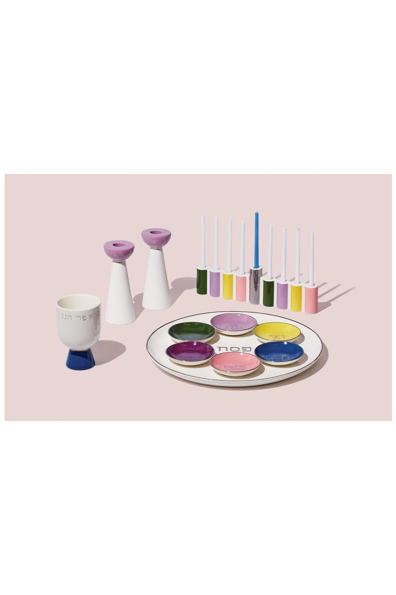 oak street menorah, Alternate, color, WHITE