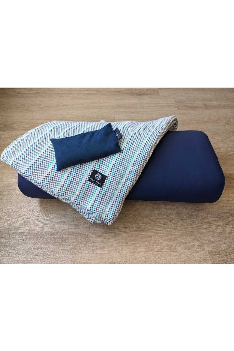 Standard Yoga Bolster, Alternate, color, Lapis