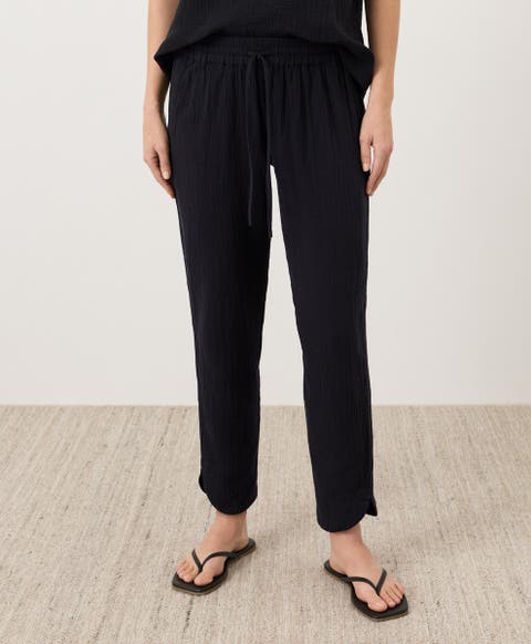 Organic Cotton Coastal Double Gauze Tapered Pull-On Pant