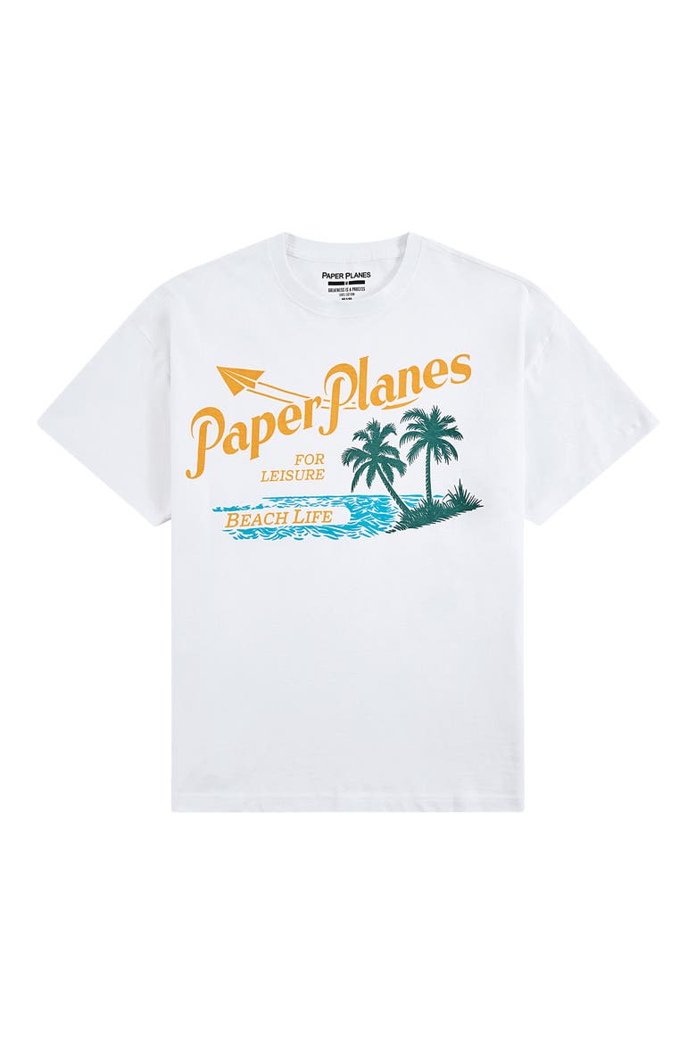 Leisure Beach Life Graphic T-Shirt, Main, color, WHITE