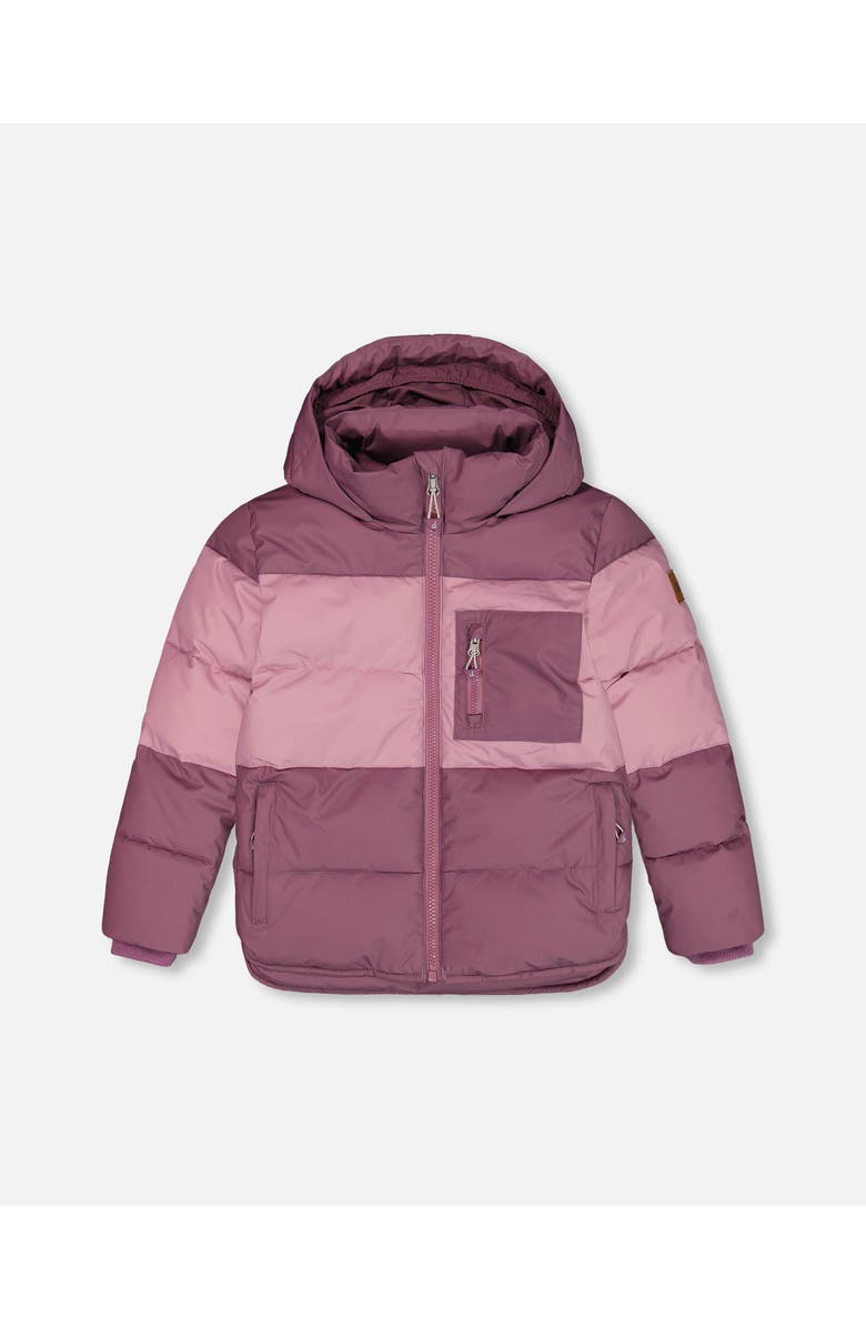 Deux par Deux Little Girl's Puffy Jacket Lilac And Purple, Main, color, 