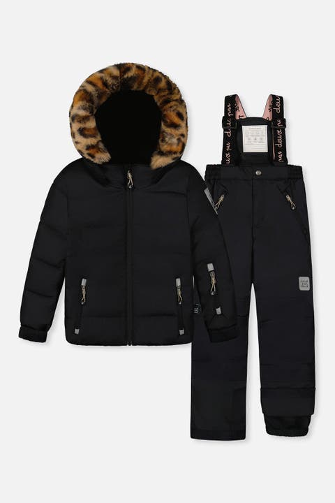 Play Faux Fur Jacket & Pants Two Piece Snowsuit