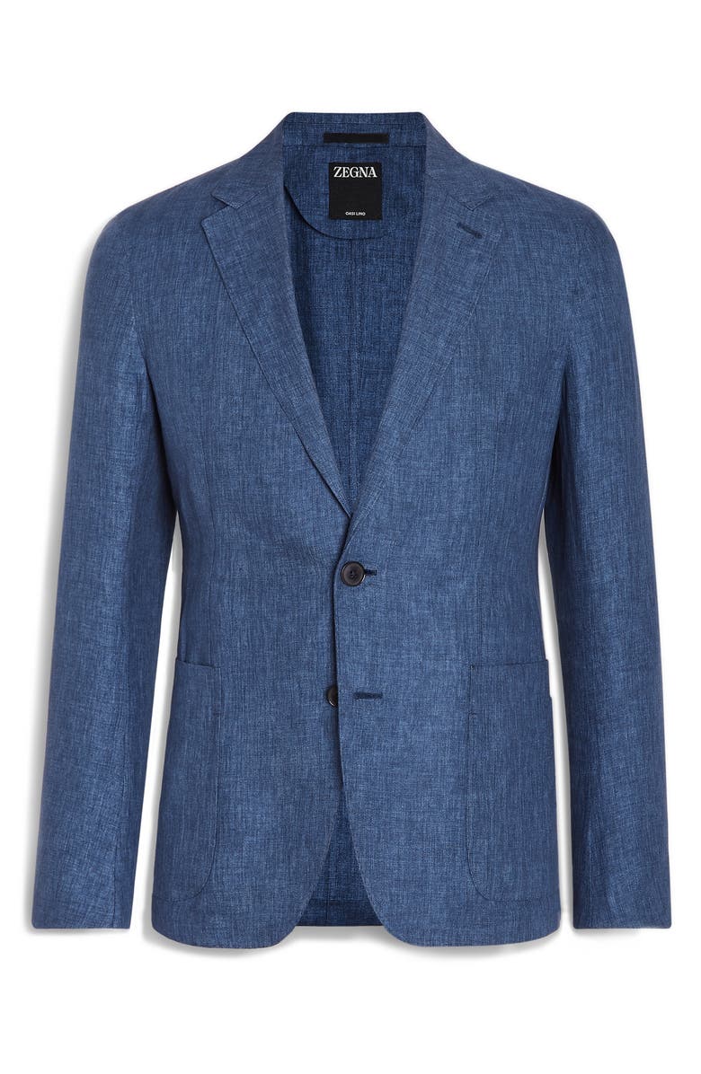ZEGNA Oasi Linen Sport Coat, Alternate, color, Blu Ciano