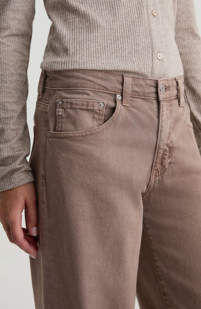 AG Adria Low Rise Relaxed Wide Leg Jeans, Alternate, color, Sulfur Taupe Grey