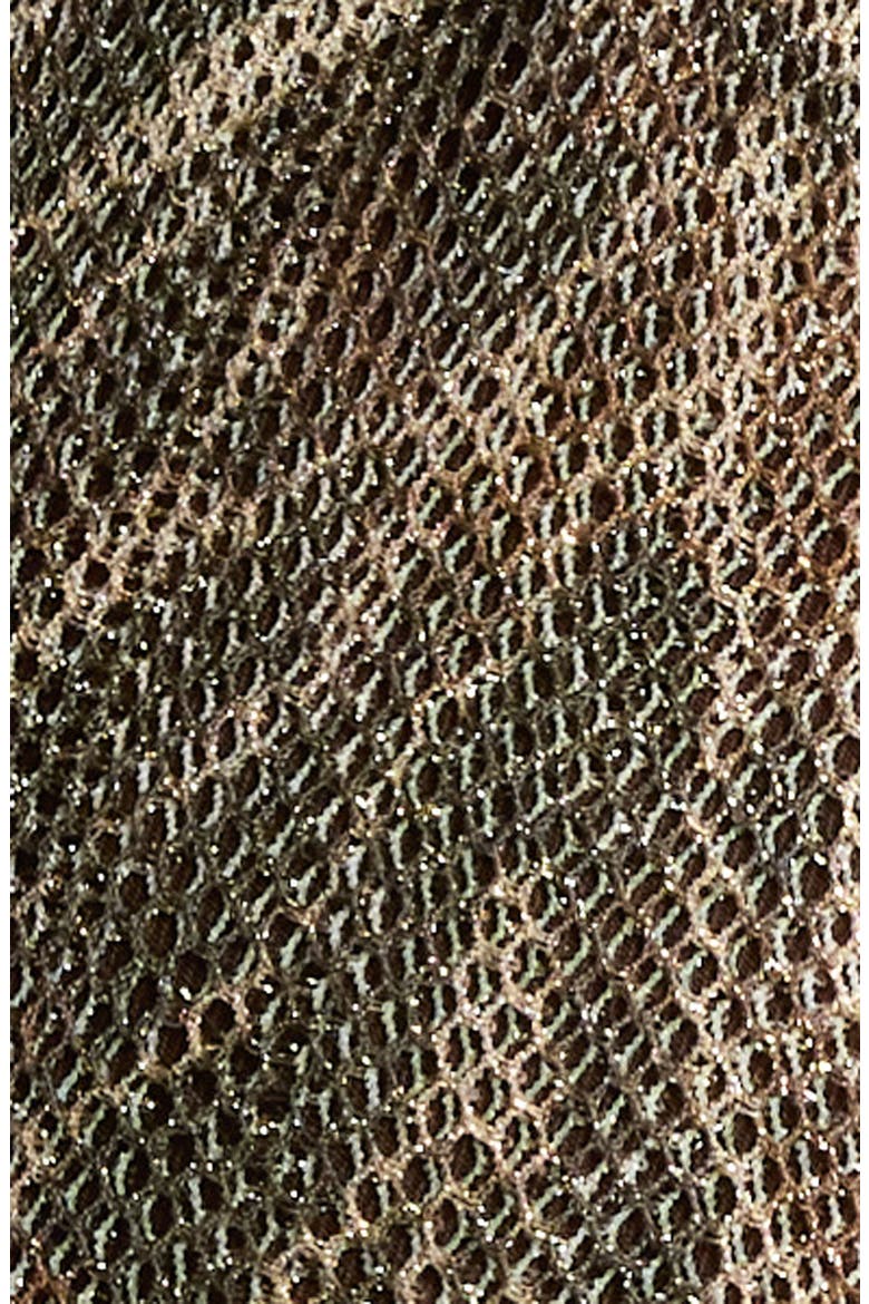 Nikoleta Metallic Print Mesh Triangle Bikini Top, Alternate, color, BEACH BROWN ZEBRA