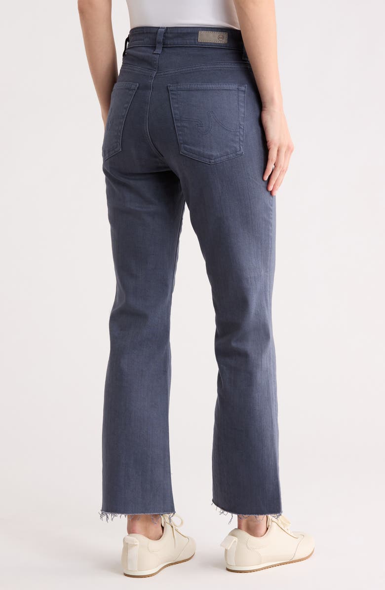 AG Kinsley High Waist Raw Hem Ankle Flare Jeans, Alternate, color, Sulfur Blue Note