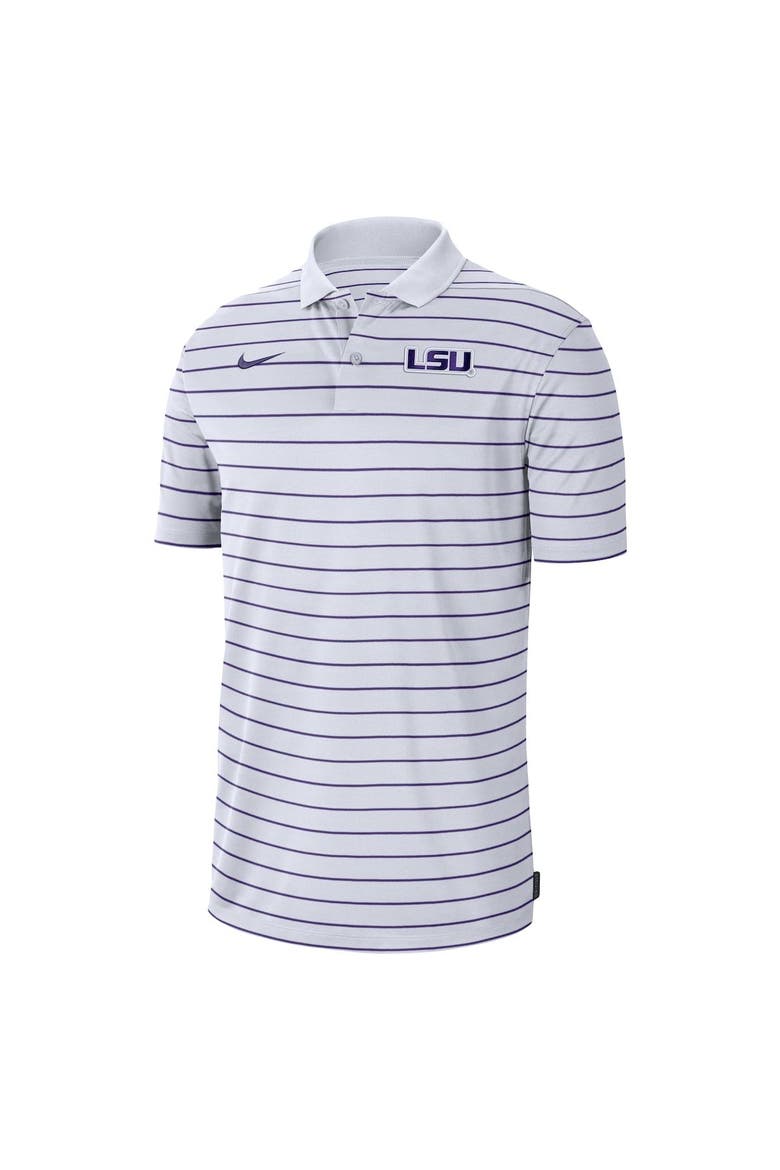Men's Nike White LSU Tigers Icon Victory Coaches 2023 Early Season Performance Polo, Alternate, color, White
