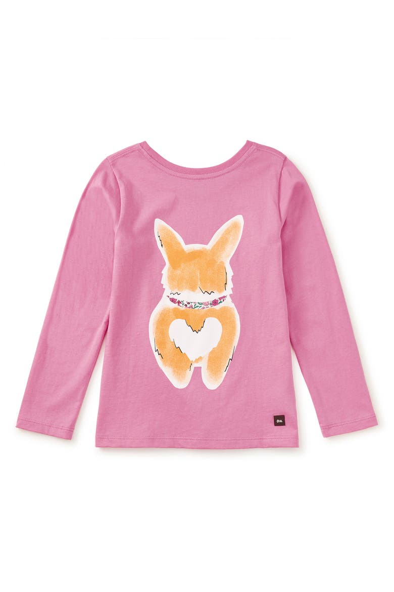 Corgi Love Double-Sided Tee, Alternate, color, Perennial Pink