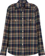 Drake's Relaxed Check Button-Up Shirt
