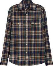 Drake's Relaxed Check Button-Up Shirt