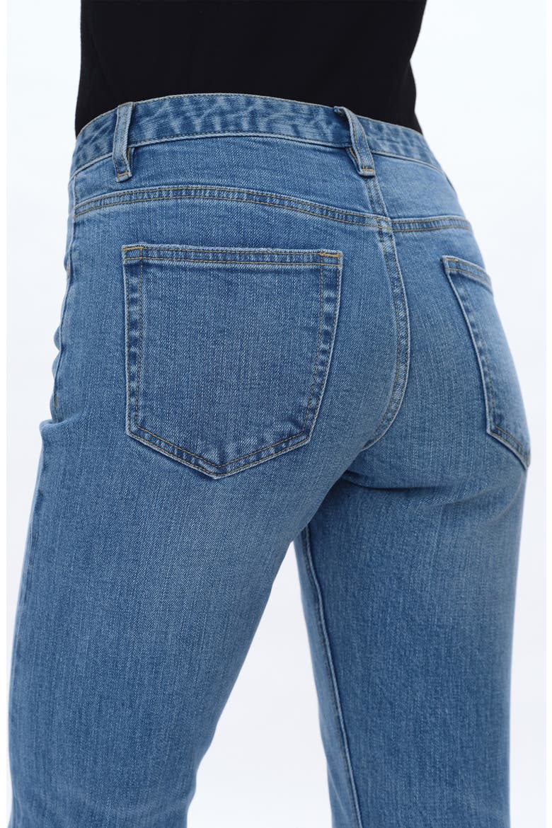 Yoyo Deep Cuff Straight Jeans, Alternate, color, ISLAND
