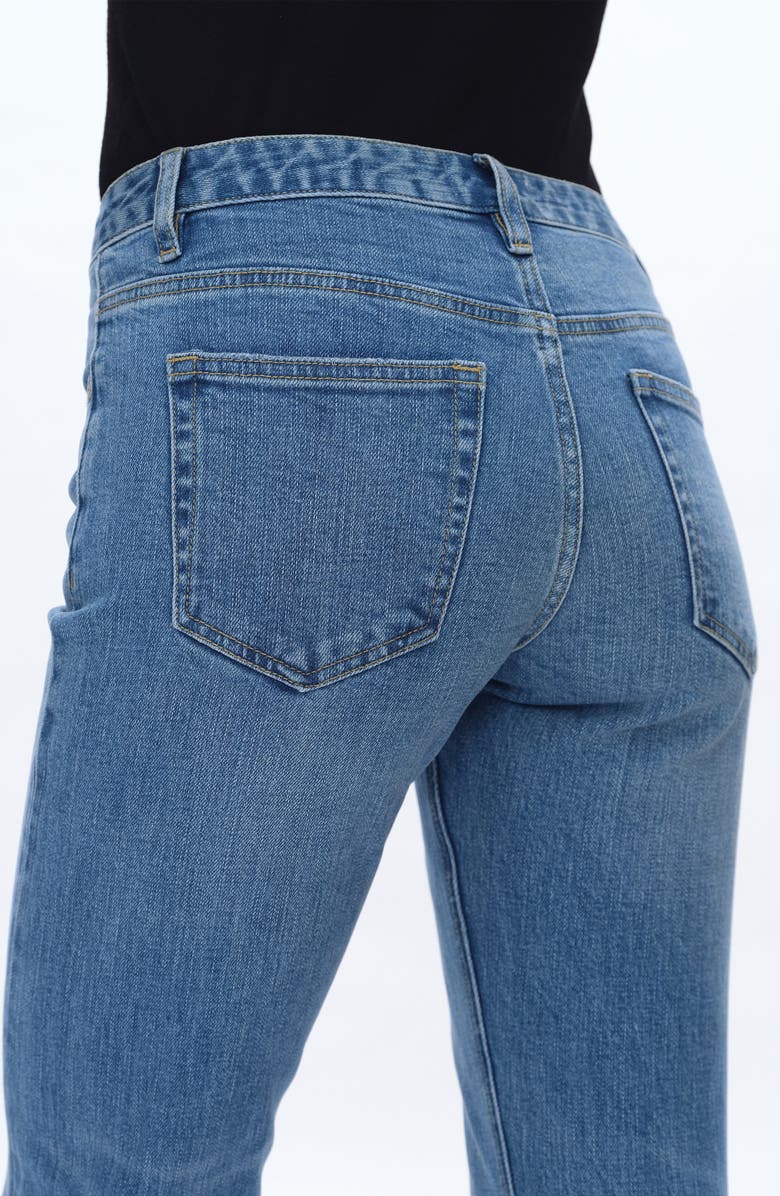 Bayeas Yoyo Deep Cuff Straight Jeans, Alternate, color, Island