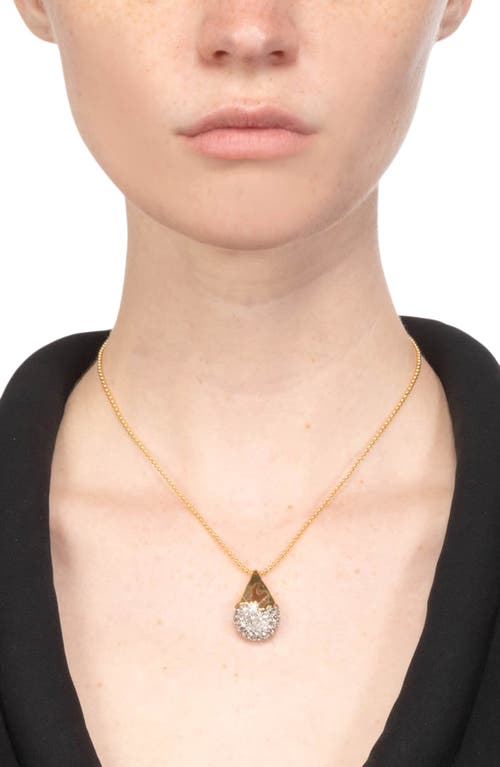 Alexis Bittar Solanales Teardrop Pendant Necklace In Gold