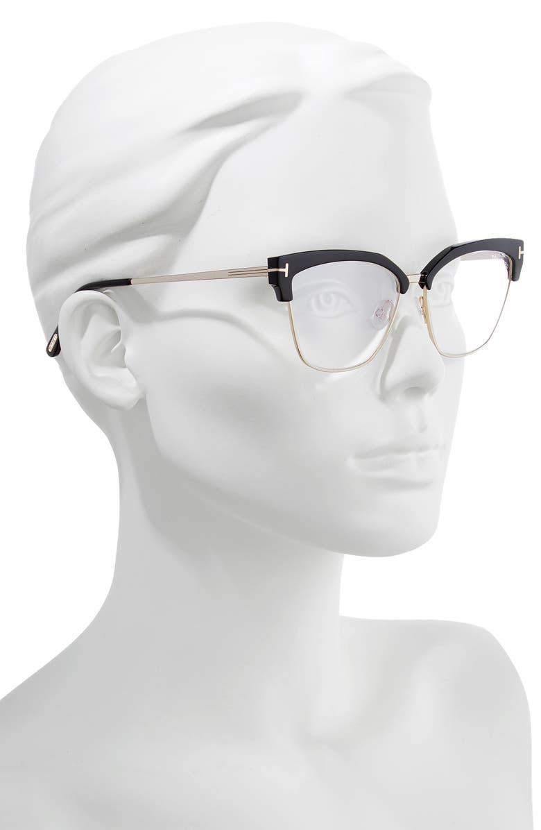 TOM FORD 54mm Blue Light Blocking Glasses, Alternate, color,