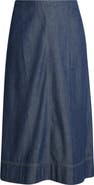 Eileen Fisher A-Line Organic Cotton Midi Skirt