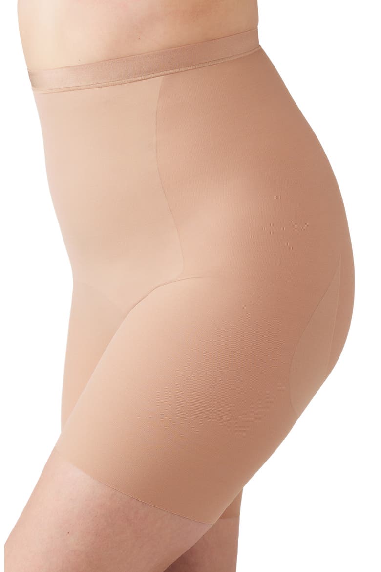 Shape Revelation® Straight High Waist Thigh Shaping Shorts, Alternate, color, PRALINE