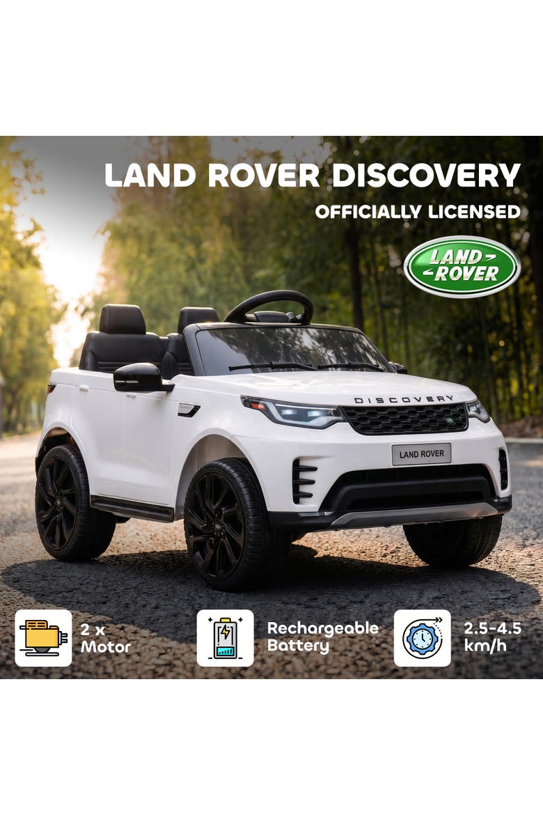 12V Electric Car for Kids, Licensed Land Rover Ride on Car with Parent Remote, Soft Start, 3 Speeds, 4 Wheel, Alternate, color, White