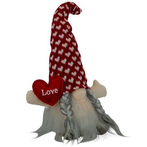 Northlight Led Lighted Girl Valentine's Day Gnome With Love Heart In Red