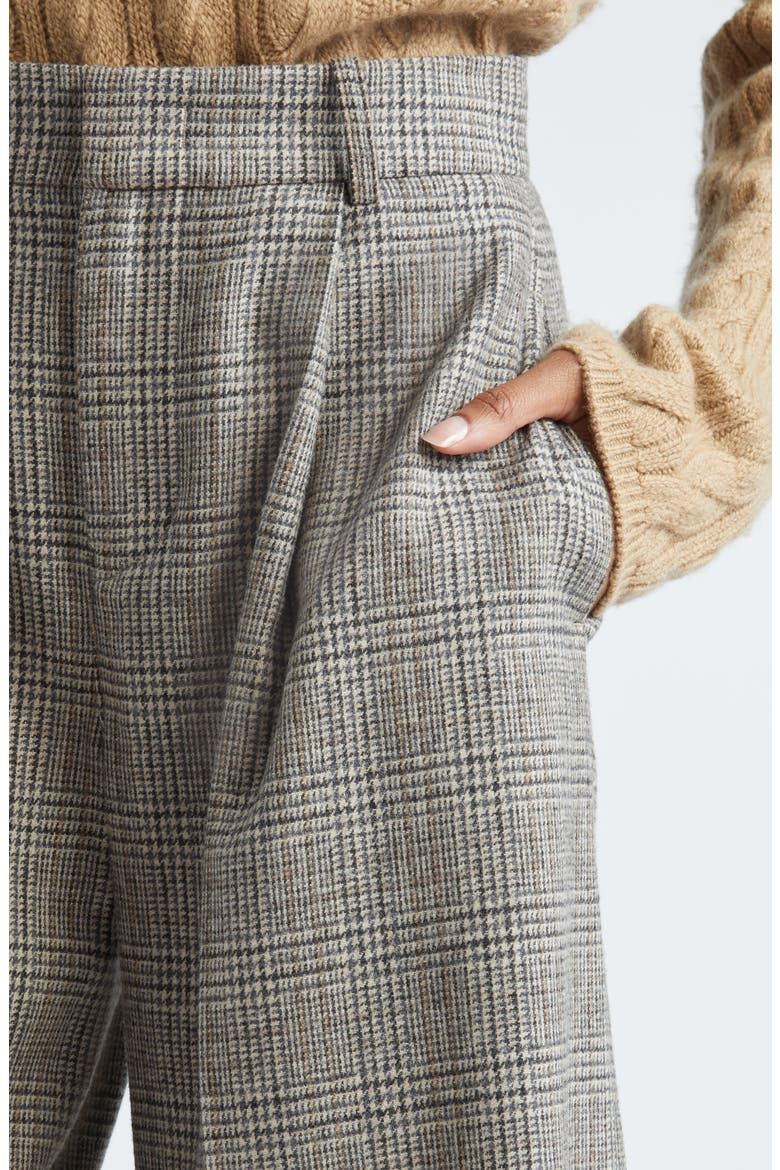 Plaid High Waist Wide Leg Shorts, Alternate, color, HERITAGE GREY