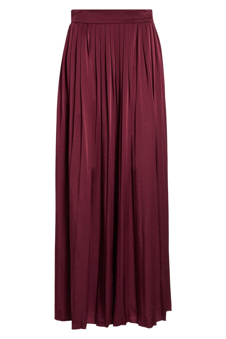 Dillon Pleated Skirt, Alternate, color, WINE