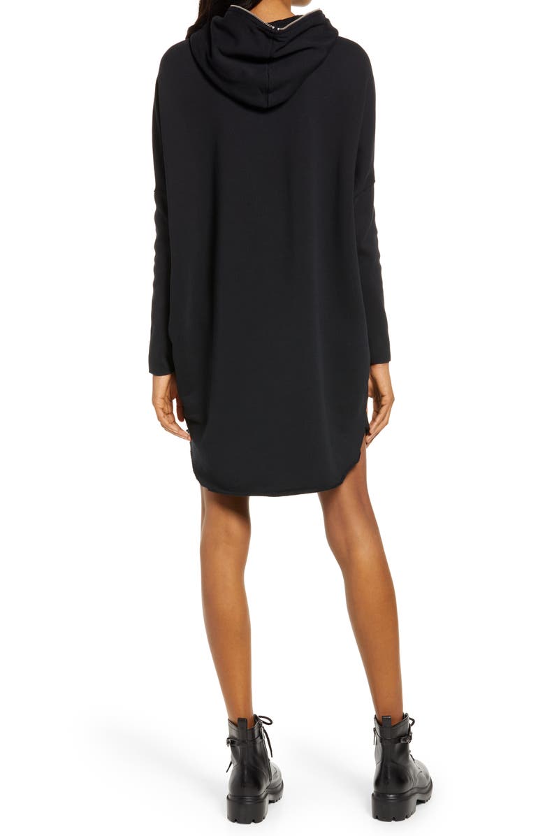 AllSaints Xonda Long Sleeve Cotton Hoodie Dress, Alternate, color, 