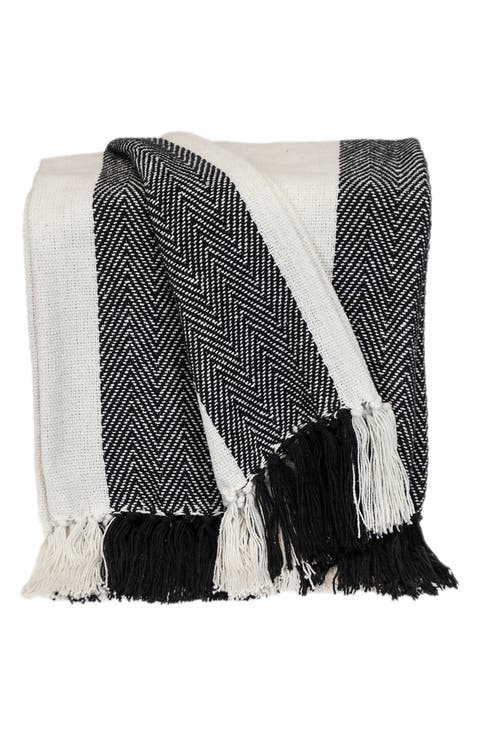 Archee Fringe Throw Blanket