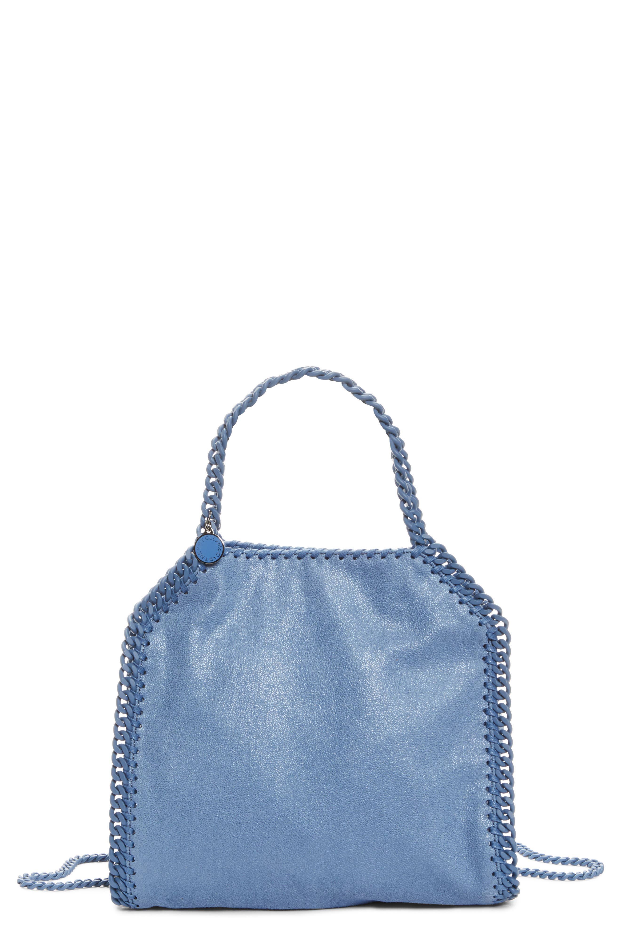 Stella McCartney Mini Falabella Shaggy Deer Faux Leather Tote, Main, color, 