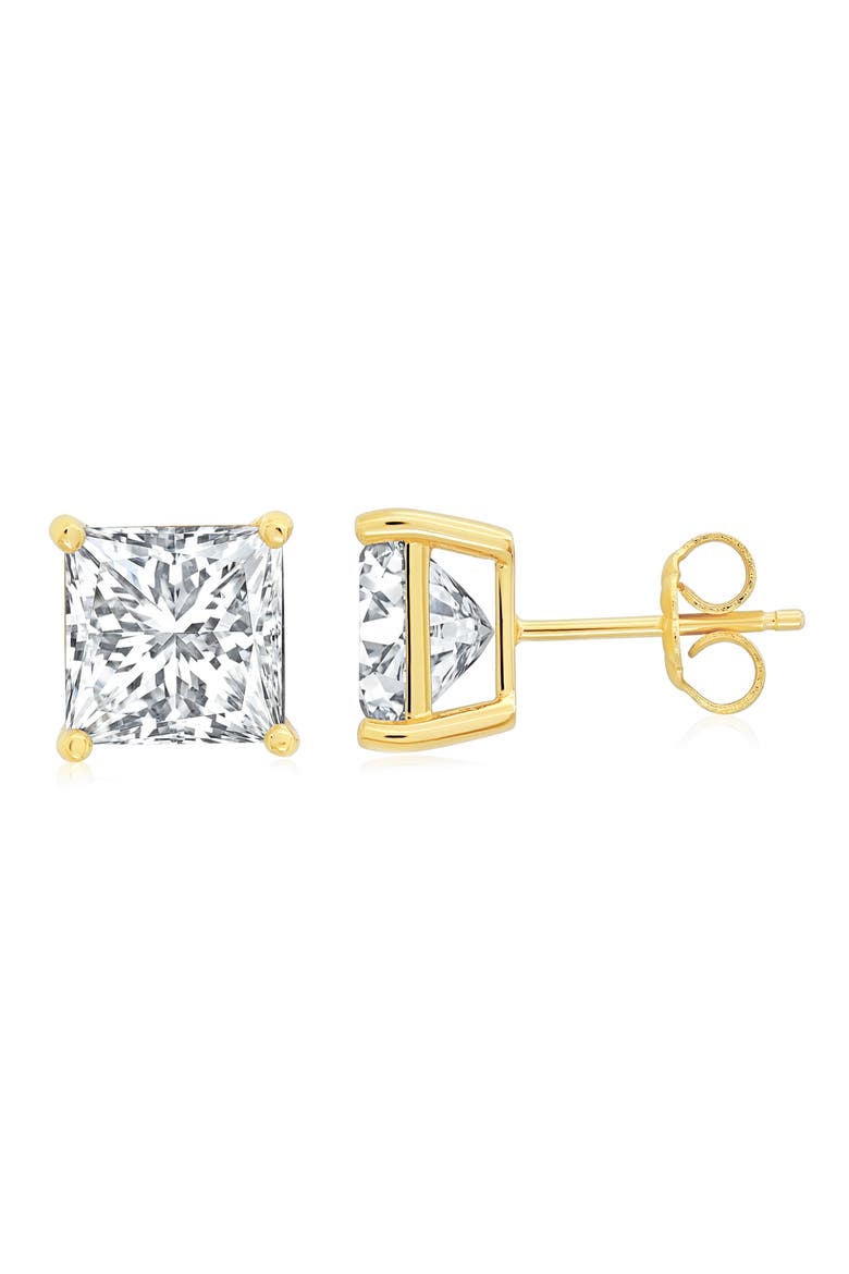 Men's Cubic Zirconia Stud Earrings, Main, color, PEARL/ IVORY