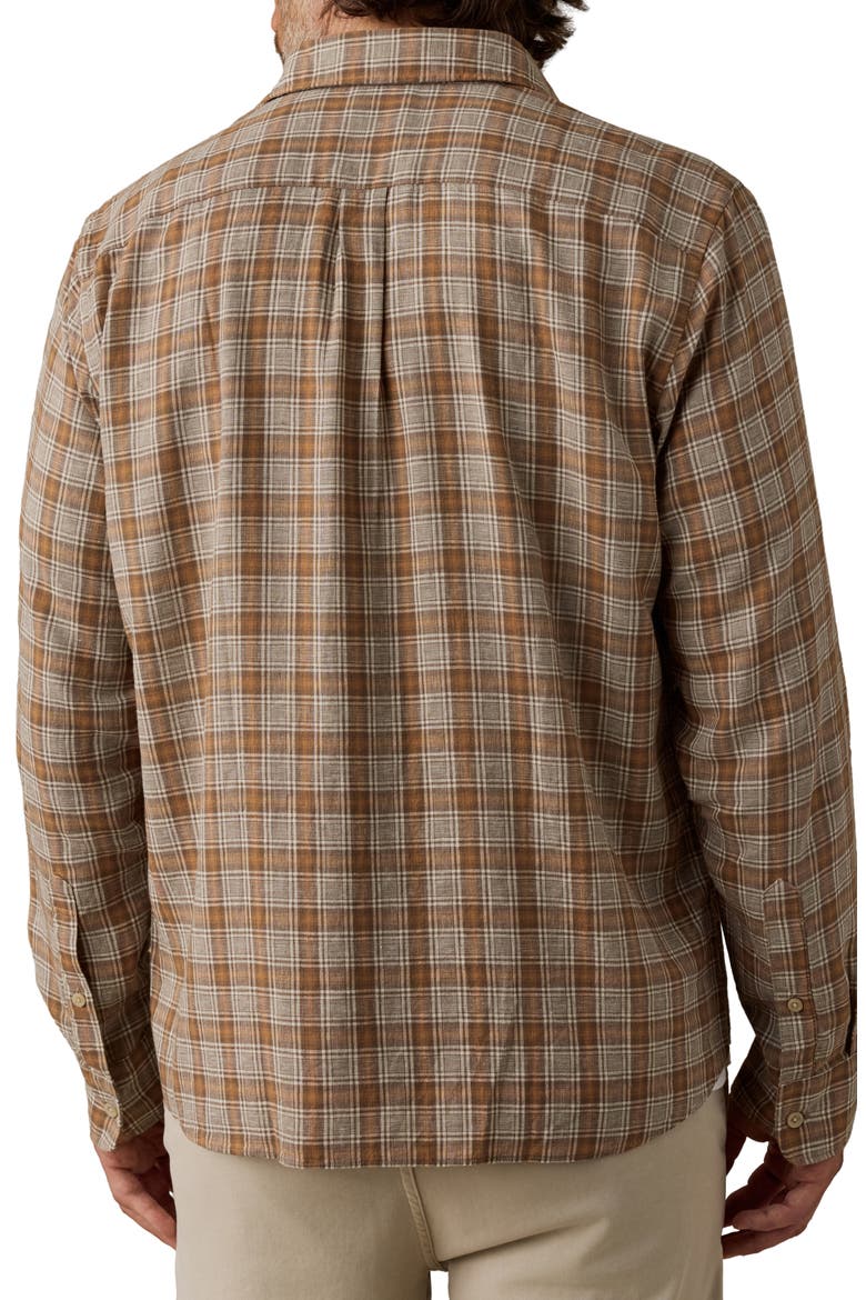 Palmetto Plaid Button-Up Shirt, Alternate, color, RUST SHORE PLAID