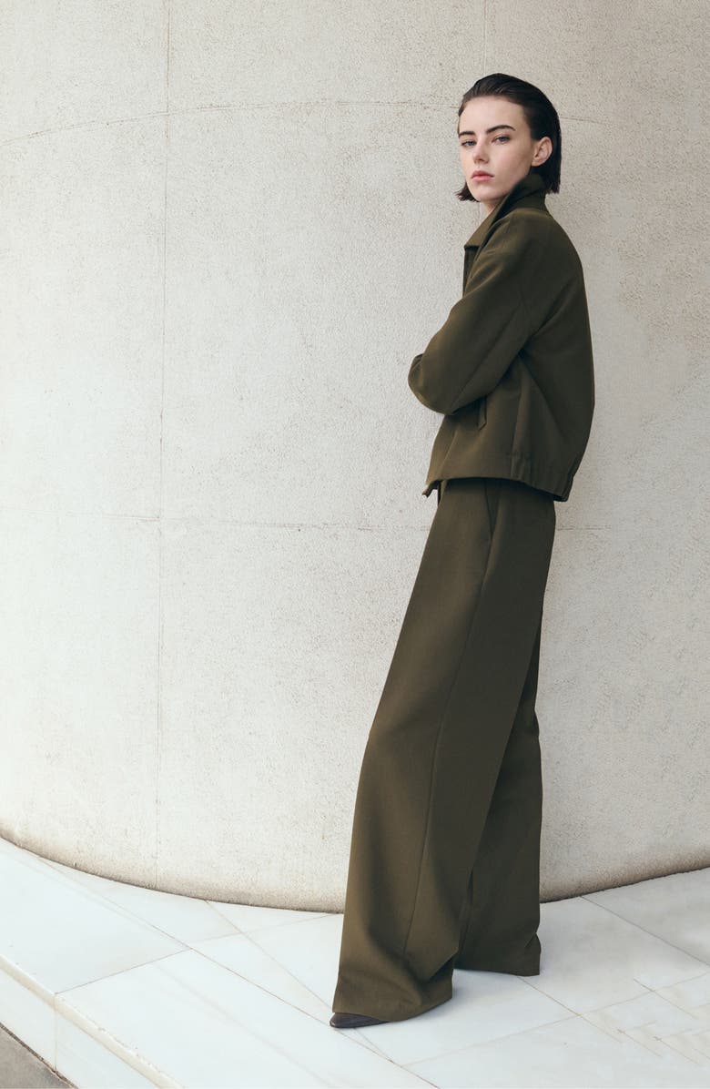 MANGO Belted Pleated Straight Leg Pants, Alternate, color, 