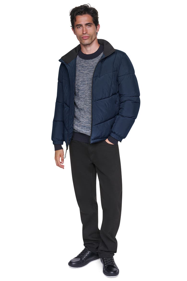Stretch Puffer Jacket, Alternate, color, NAVY
