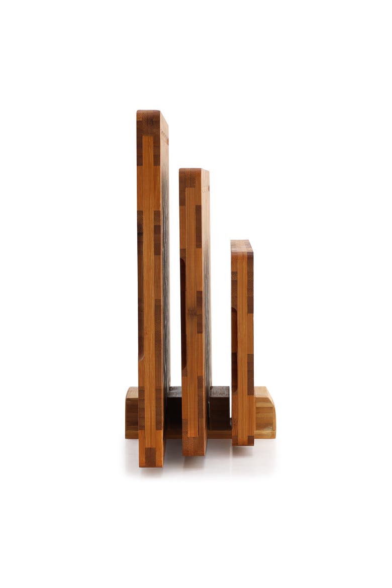 3 Piece Wood Cutting Board Set, Alternate, color, Brown